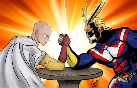 Saitama vs All Might! by lapidoth45 on DeviantArt