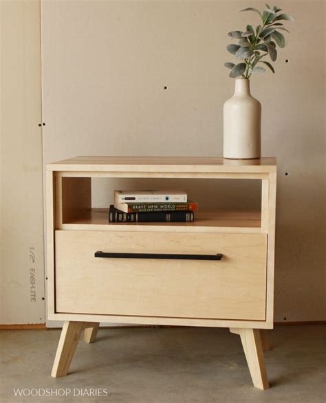 DIY Mid Century Modern Nightstand | PRINTABLE BUILDING PLANS! | Mid ...