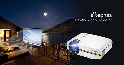 Elephas 1200 Lumens Led Pico Video Projector - PortableMini Projector