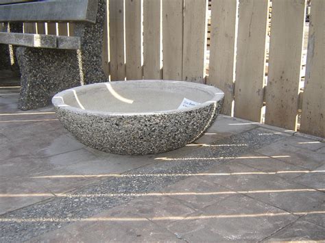 Bowl Planters - Exposed Aggregate Concrete - Mackay Precast Products