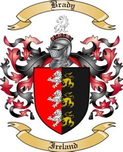 Brady Family Crest from Ireland by The Tree Maker