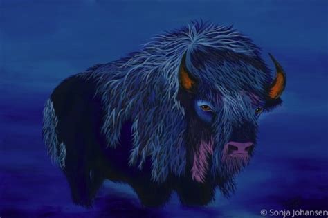 Bison in Blue