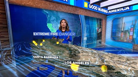 Augmented reality view of California wildfires - Good Morning America