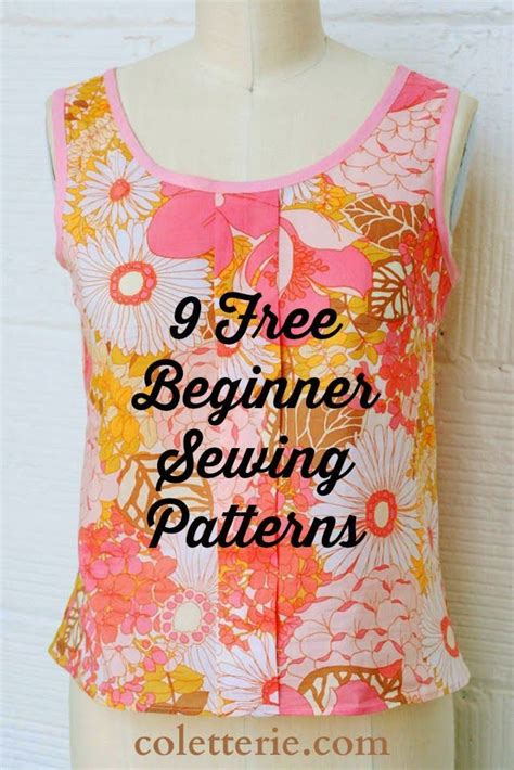 9 More Free Beginner Sewing Patterns | Learn to Sew | Beginner sewing patterns, Sewing patterns ...