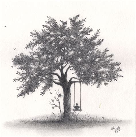 Apple Tree Pencil Drawing by Shweta Mahajan | Artfinder