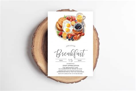 Breakfast Invitation Staff Employee Appreciation Breakfast - Etsy