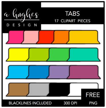 FREE Tabs Clipart by Ashley Hughes Design | Teachers Pay Teachers