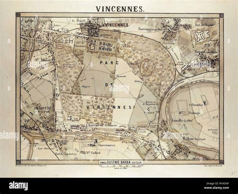 Map of Vincennes France Stock Photo - Alamy