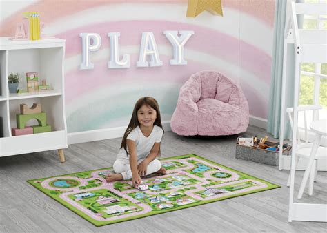 Delta Children Kids Large Road Map Activity Rug, 54-inch L x 39-inch W ...