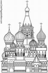 St Basil Cathedral Coloring Pages Sketch Page sketch template