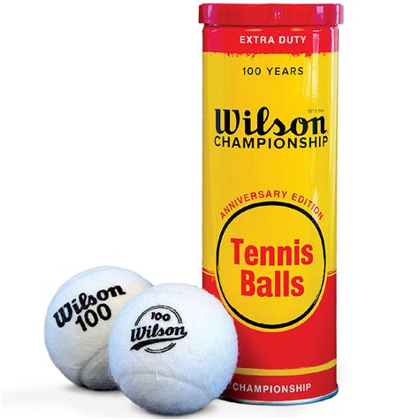 Wilson Championship Extra Duty 100 Year Edition Tennis Ball Can White