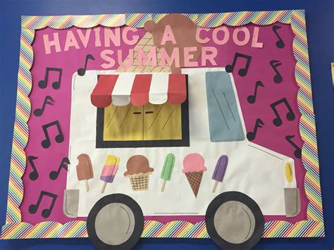 Having a cool summer! Bulletin board ice cream | Summer bulletin boards ...