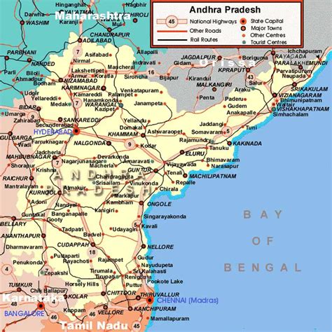 Transport Map of Andhra Pradesh • Mapsof.net