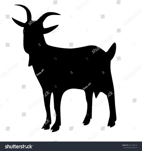 Goat Symbol Black Color Stock Illustration 2012180516 | Shutterstock