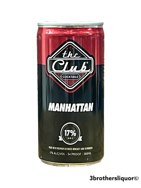 The Club Cocktails Manhattan Ready To Drink Cocktail – 3brothersliquor