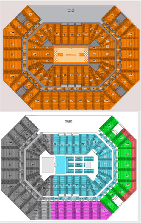 Seating Chart | Thompson Boling Arena | Knoxville, Tennessee