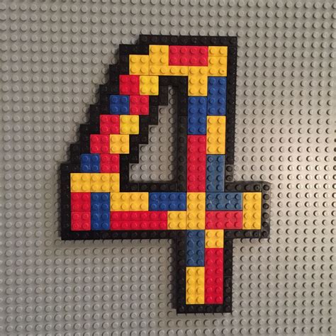 Number four Lego chiffre quatre 4 | Lego, Lego party, Gaming logos