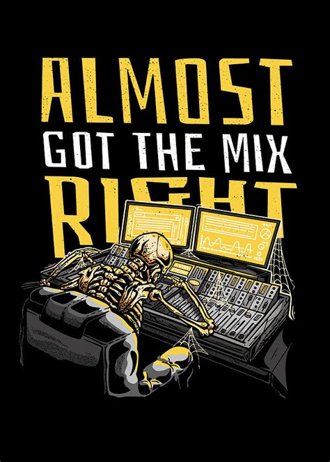 Skeleton Music mixing Poster Painting by Pete Ellis - Fine Art America