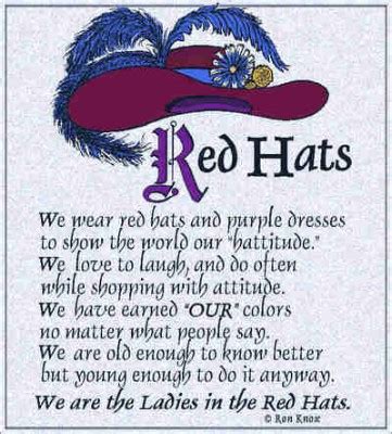 Red Hat Poem Tapestry in 2020 | Red hats, Red hat ladies, Red hat club