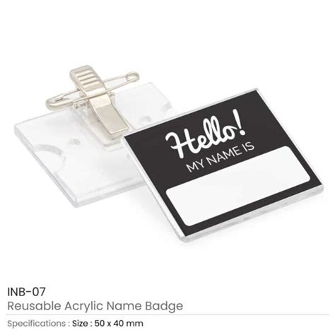 Reusable Acrylic Name Badges | Magic Trading Company -MTC