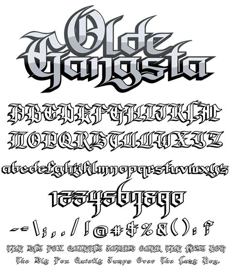 Olde Gangsta Font Family - Graffiti Fonts