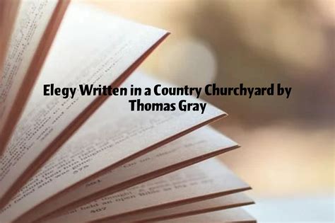 Elegy Written in a Country Churchyard - Summary and Questions - Smart ...