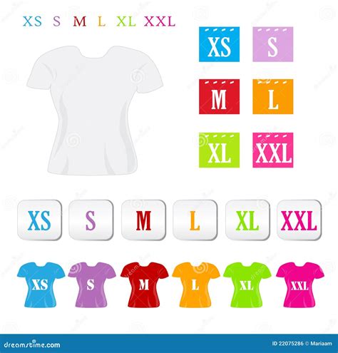 Clothing sizes stock vector. Illustration of medium, shirt - 22075286