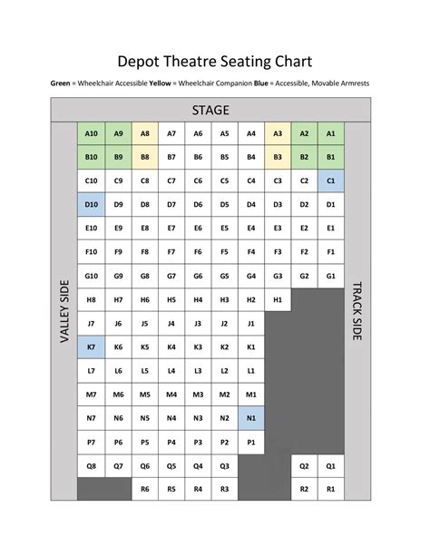 Seating Chart | The Depot Theatre