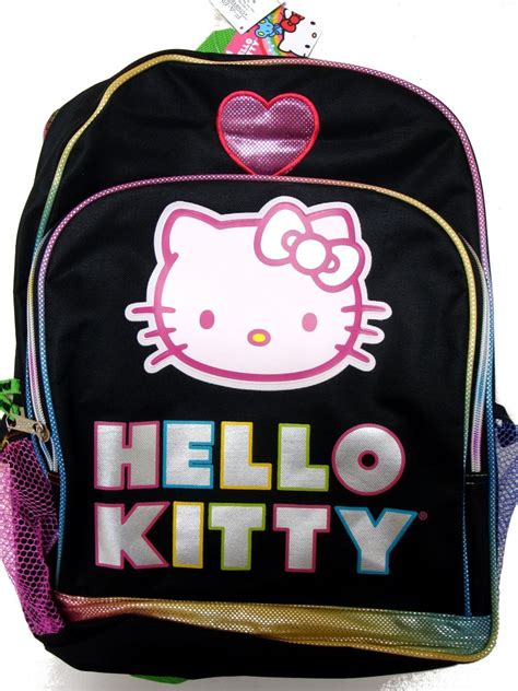 Hello Kitty 16" Black Backpack Bundle on Storenvy