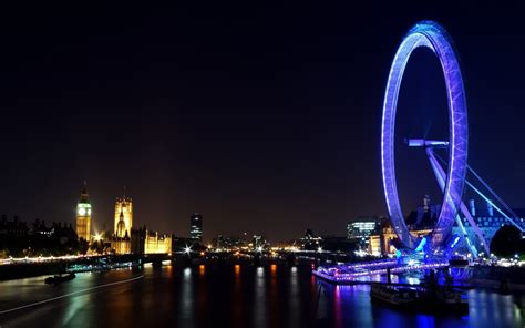 London, London Eye, Ferris Wheel, Big Ben, Lights, Night, River Thames, Westminster Wallpapers ...