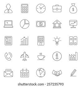 Business Line Icons Setvector Stock Vector (Royalty Free) 257235793 ...