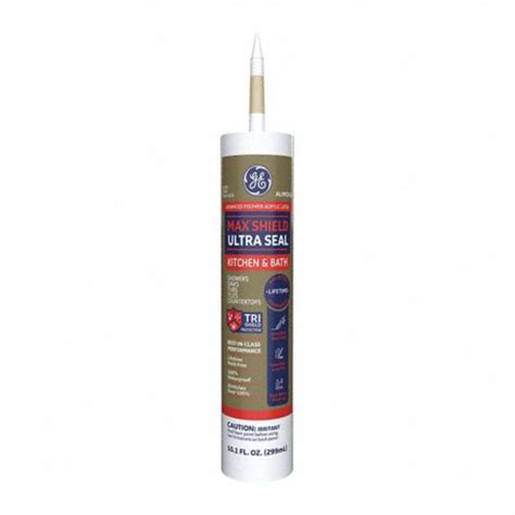 GE Almond Caulk, Acrylic, 10.1 oz Cartridge - 22N781|MAKB410AD - Grainger