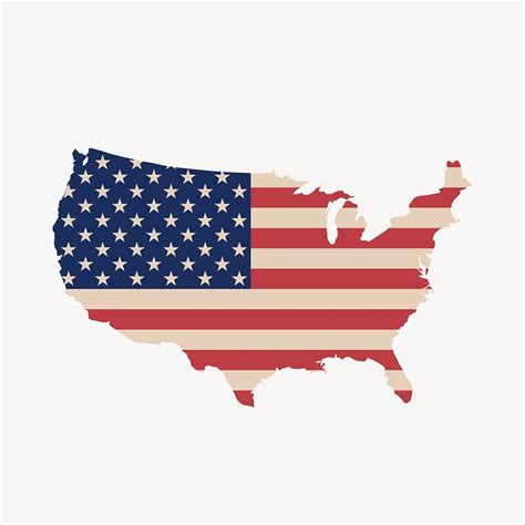 USA map flag sticker, country | Free PSD - rawpixel