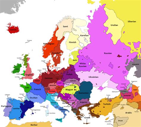 Ethnic map of an Alternative Europe [OC] : imaginarymaps