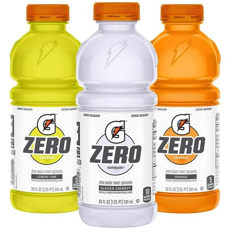 Gatorade Zero Sugar Thirst Quencher, 3 Flavor Variety Pack, 20 oz Bottles, 12 count - Walmart ...