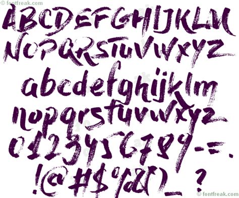 Font Freak, Dry Brush - by Levi Szekeres