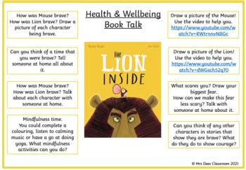 The Lion Inside - Book Talk Mat by Mrs Dees Classroom | TpT