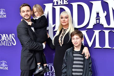 Christina Aguilera and Family at The Addams Family Premiere | POPSUGAR Middle East Celebrity and ...