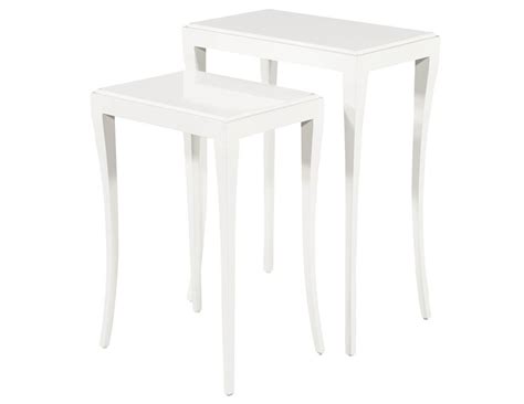 Set of Modern White Nesting Tables - Carrocel Fine Furniture