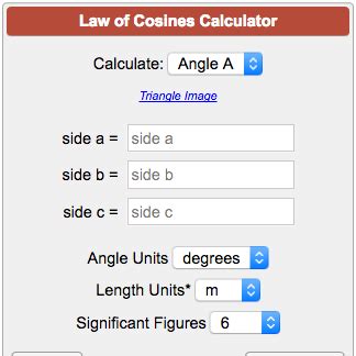 Law of Cosines Calculator