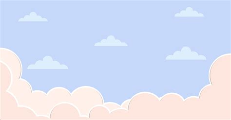 Abstract kawaii Clouds cartoon on blue sky, background. Concept for ...