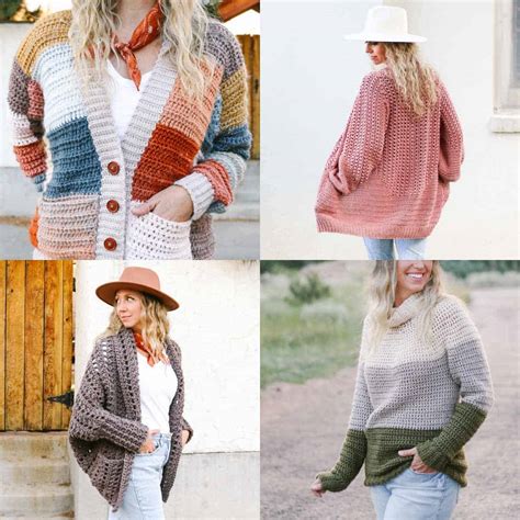 59 Free Crochet Sweater and Cardigan Patterns [Surprisingly Easy]