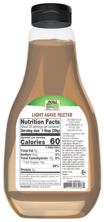 Agave Nectar: Light & Organic | NOW Foods