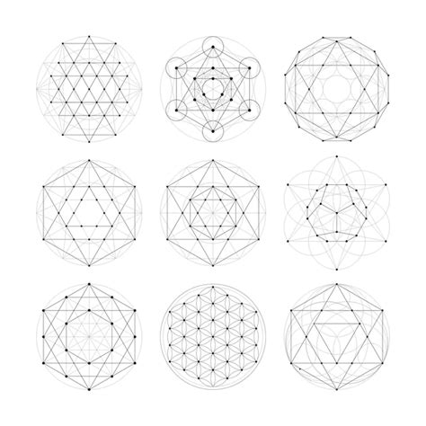 Premium Vector | Sacred geometry Numerology astrology signs and symbols