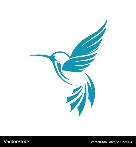 Hummingbird logo design template Royalty Free Vector Image