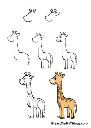 21 Easy Drawings of Giraffes for Kids - Cool Kids Crafts