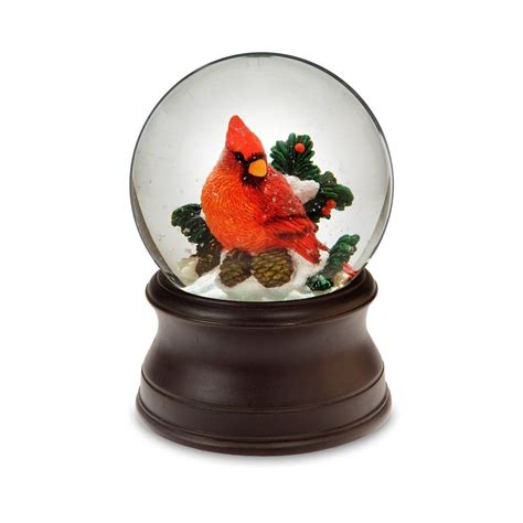 Hand Crafted Cardinal Snow Globe from The San Francisco Music Box Company | Snow globes, Musical ...