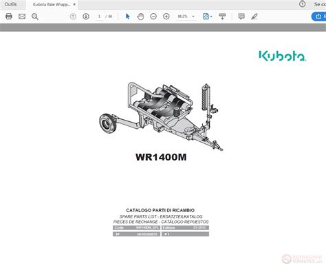 Kubota Bale Wrapper WR_1400M Parts Manual | Auto Repair Manual Forum - Heavy Equipment Forums ...