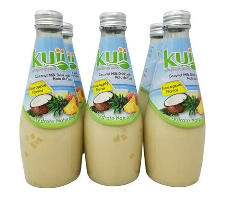 Kuii Coconut Milk Drink with Nata de Coco Pineapple Flavor 9.8 FL OZ ...