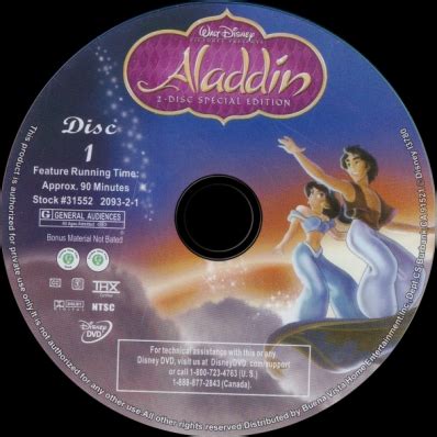 CoverCity - DVD Covers & Labels - Aladdin - Special Edition; disc 1